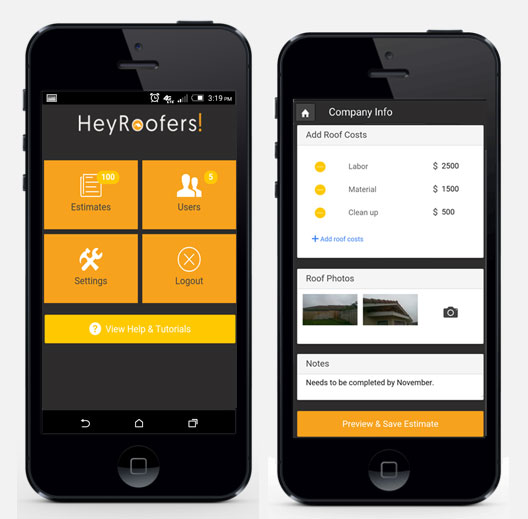 roofing estimates app